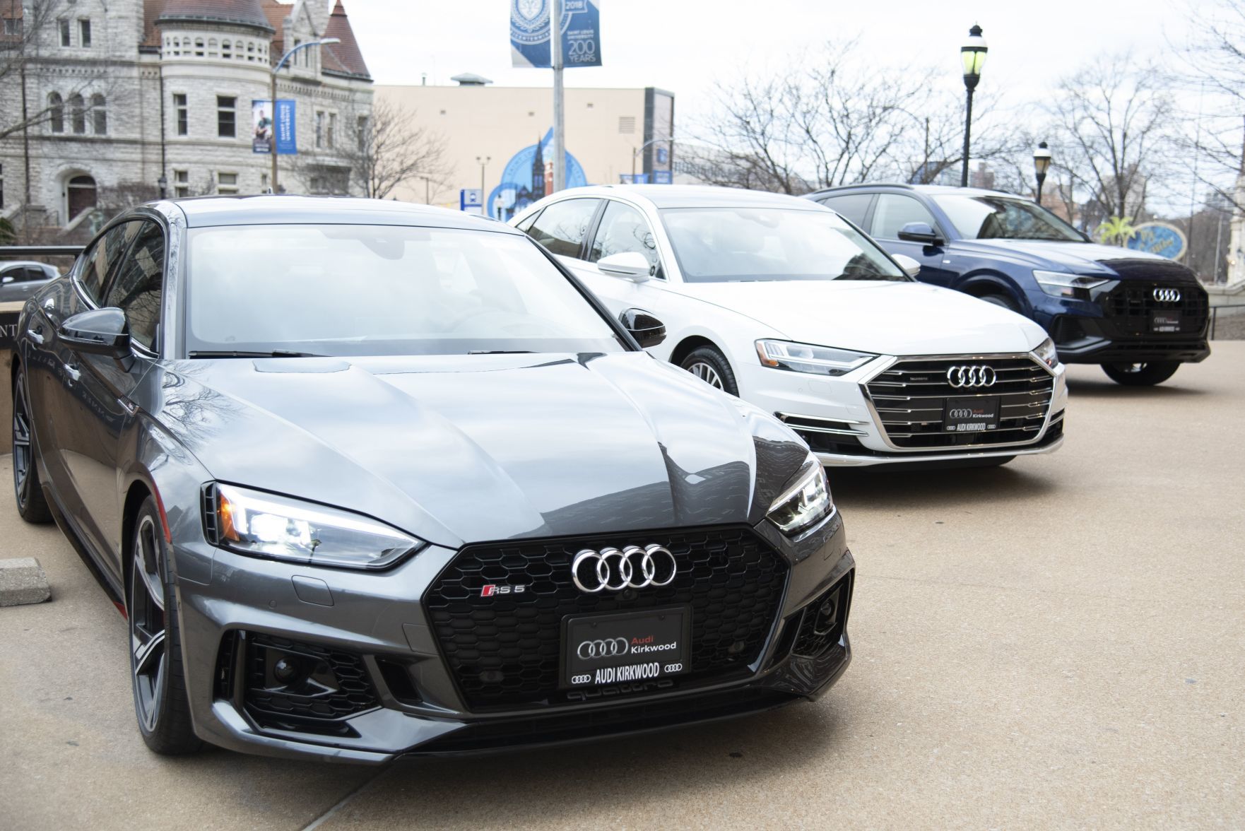 Audi Kirkwood display outside The Coronado for the Ladue News Platinum Awards 2019